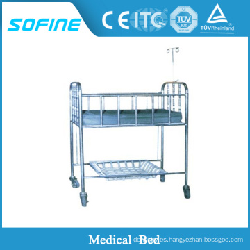 SF-DJ125 Acero inoxidable cama de parachoques de bebé para el hospital